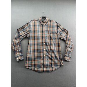 Cotton Brothers Shirt Mens Large Multicolor Plaid Button Down Wrinkle Free